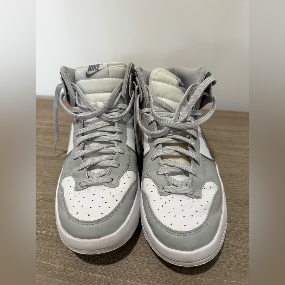 Nike Dunk High Up Gray and White High-Top Shoes | Good Used Condition - Picture 7 of 10